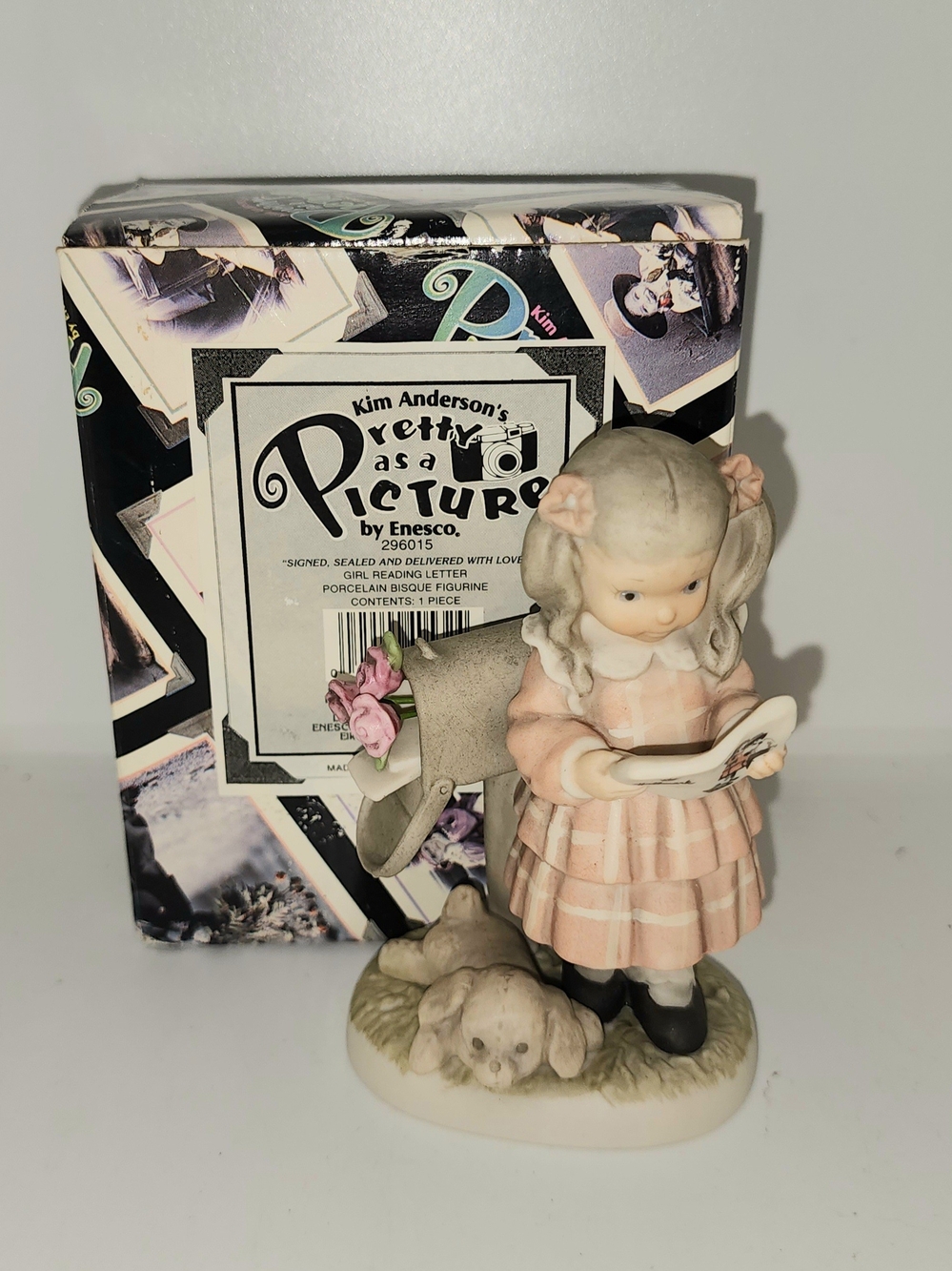 Kim Anderson "Pretty as a Picture" Porcelain Girl Figurine - Pink & Cream